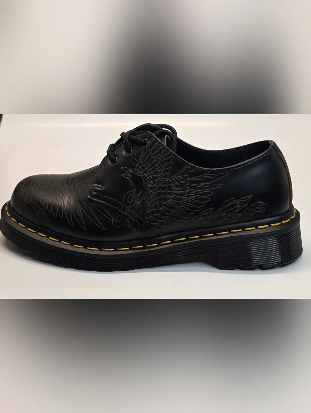 New  Dr. Martens 1461 Phoenix 3-Eye Oxford Shoes Smooth   Leather Men's Size 8